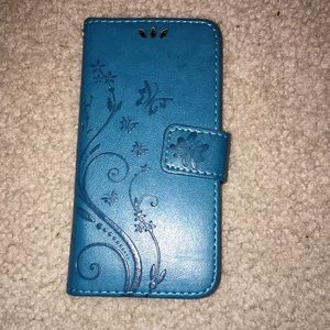 Blue detailed Wallet Case